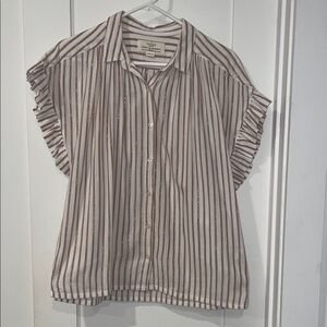 Trovata Striped Blouse in Red and White